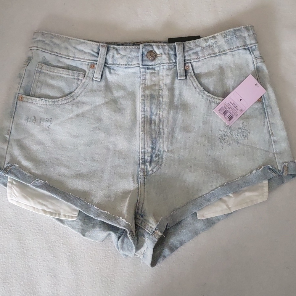 New High Waist Cheeky Shorts Size 8